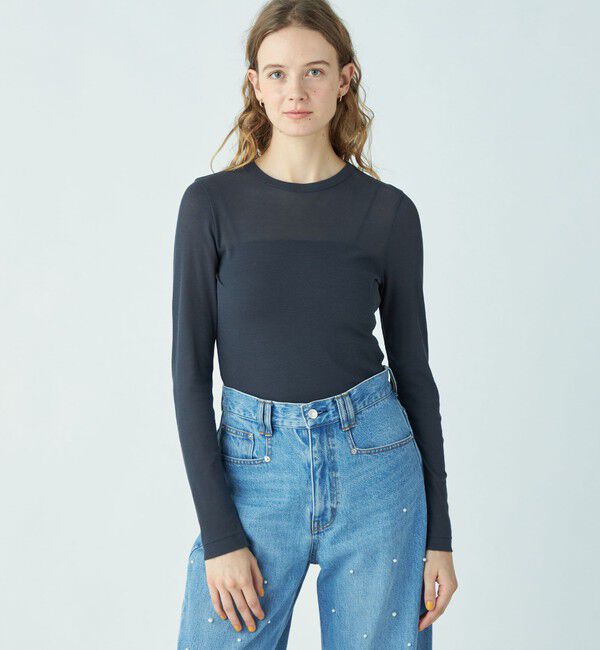 MACPHEE「【一部WEB先行予約】シアージャージー クルーネックプルオーバー」|Tシャツ・カットソー|