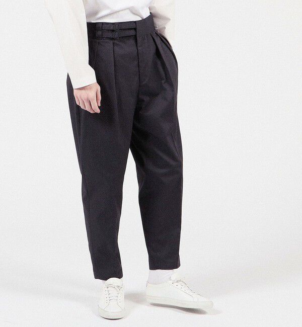 TOMORROWLAND MENS「ポリエステルコットンツイル ダブルバックルパンツ」|その他|