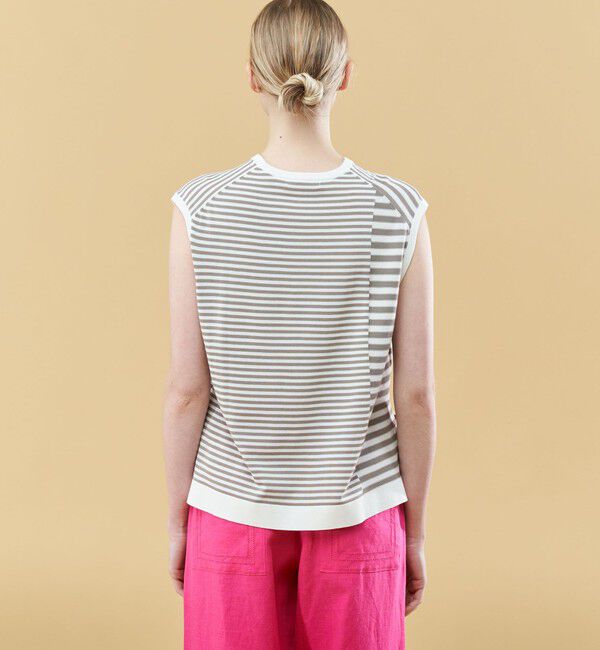 GALERIE VIE「クレープコットン ノースリーブプルオーバー」|ニット・セーター|