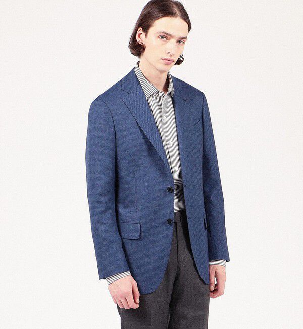 TOMORROWLAND MENS「ウールシルクポリウレタン シングルブレステッド2Bジャケット Light Move」|テーラードジャケット|