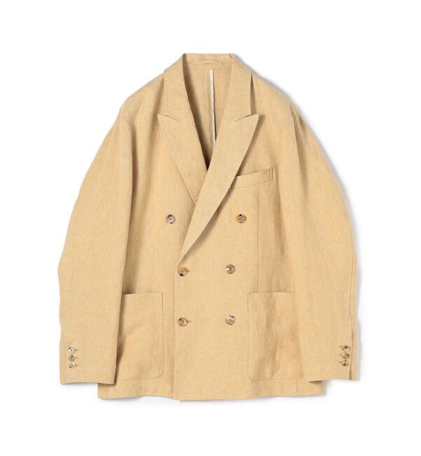 CABaN「CABaN アイリッシュリネン ダブルブレストジャケット」|テーラードジャケット|43 ベージュ
