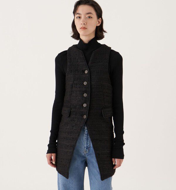 DES PRES「シックツイード ミドルジレ」|ベスト・ジレ|