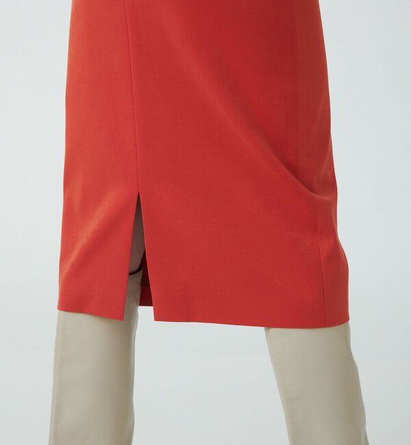 Ballsey「ブラッシュドサテン サイドポケットタイトスカート」|タイト|