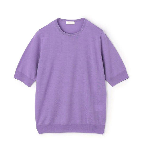 Ballsey「スーパーエクストラファインウール ハーフスリーブプルオーバー」|ニット・セーター|73 ライトパープル