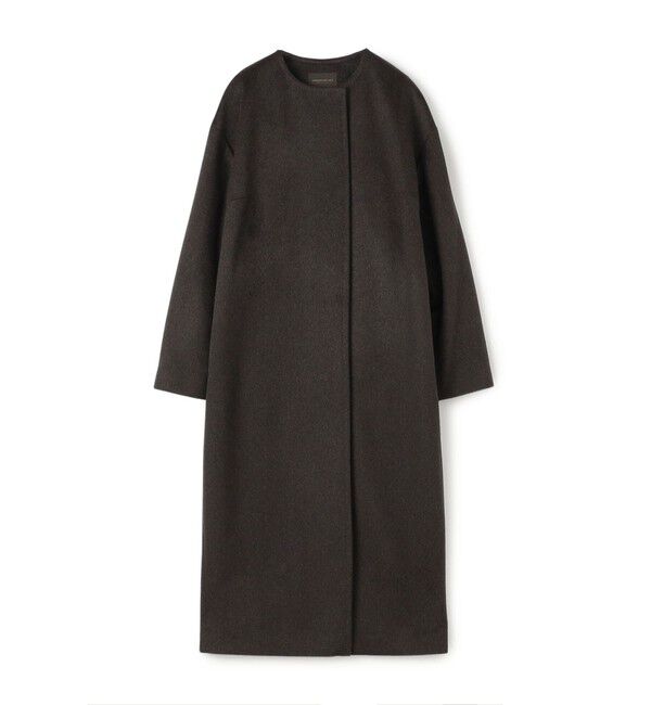TOMORROWLAND collection「ウェービーカシミヤ ノーカラーコート」|ノーカラーコート|49 ダークブラウン
