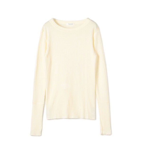 MACPHEE「ウールリブ クルーネックプルオーバー」|Tシャツ・カットソー|11 ホワイト
