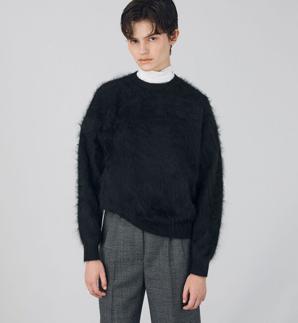 DES PRES「ピュアカシミヤファー クルーネックプルオーバー」|ニット・セーター|