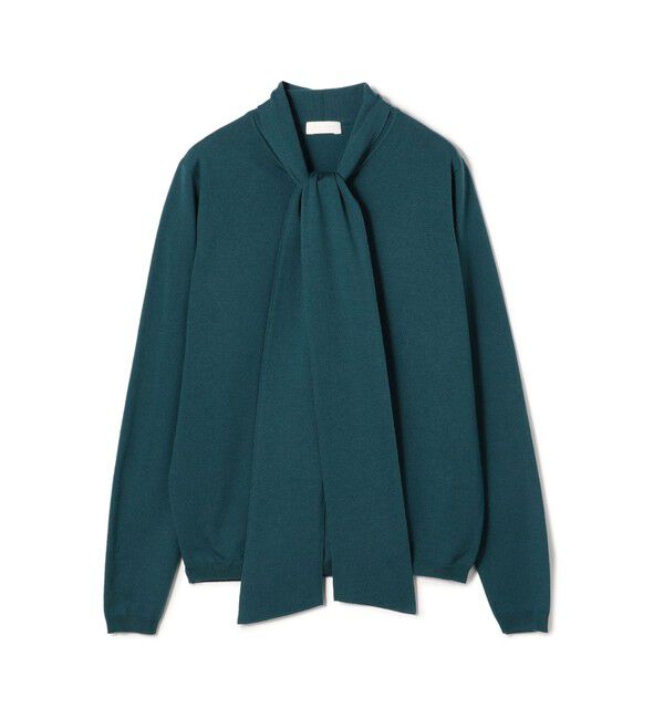 Ballsey「スーパーエクストラファインウール ボウタイプルオーバー」|ニット・セーター|67 ダークブルー