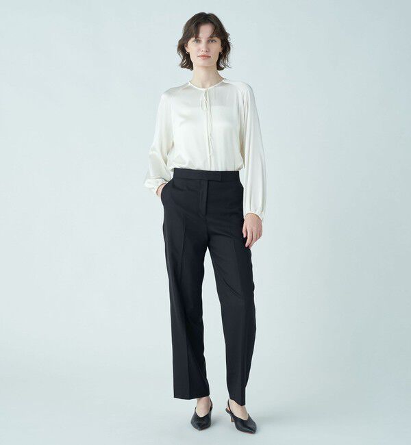 TOMORROWLAND collection「ウォッシャブルサテン ループラグランブラウス」|シャツ・ブラウス|