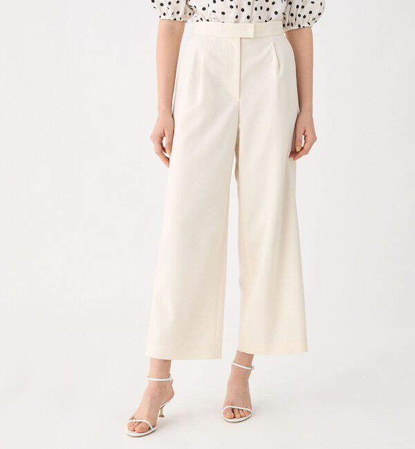 Ballsey「リネンレーヨンストレッチ タックストレートパンツ」|その他|