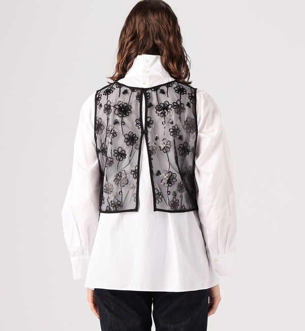 MACPHEE「メッシュスパンコール Vネックプルオーバー」|シャツ・ブラウス|