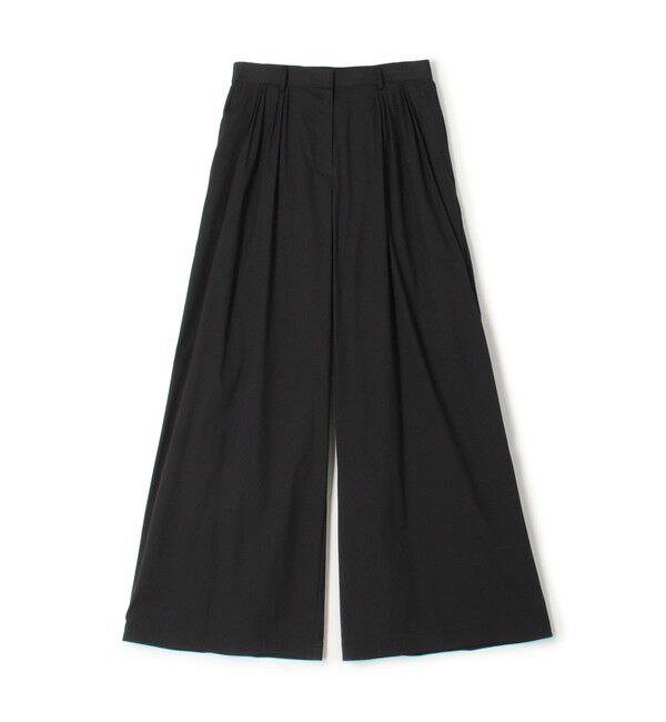 DES PRES「コットンストレッチポプリン フロントマルチタックパンツ」|スラックス|19 ブラック