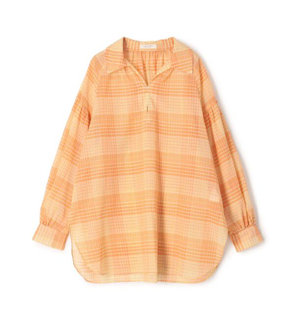 MACPHEE「コットンオーガンジー チュニックブラウス」|シャツ・ブラウス|42 ライトベージュ系