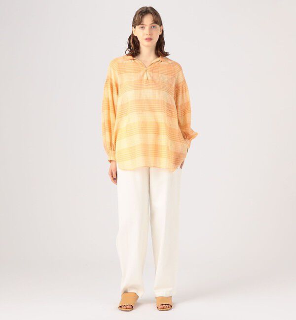 MACPHEE「コットンオーガンジー チュニックブラウス」|シャツ・ブラウス|