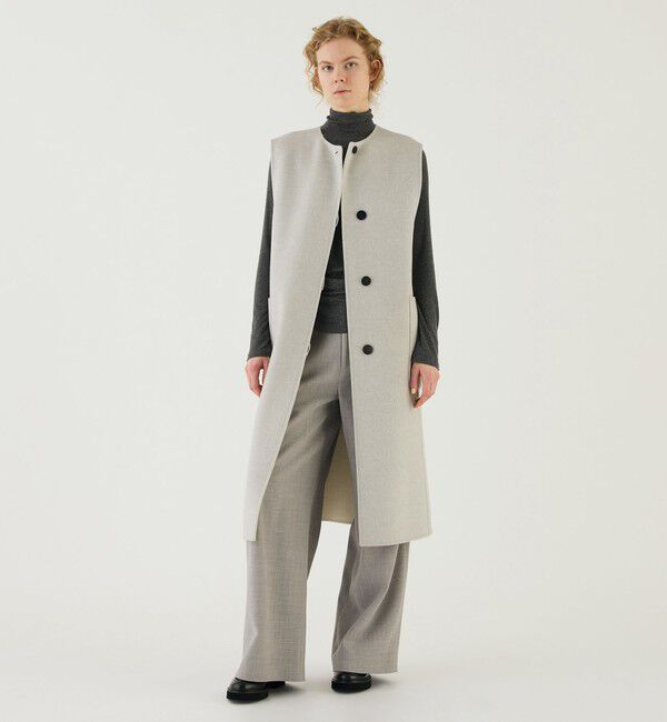 GALERIE VIE「ウールダブルフェイス カラーレスジレ」|ダウンベスト・ベスト|