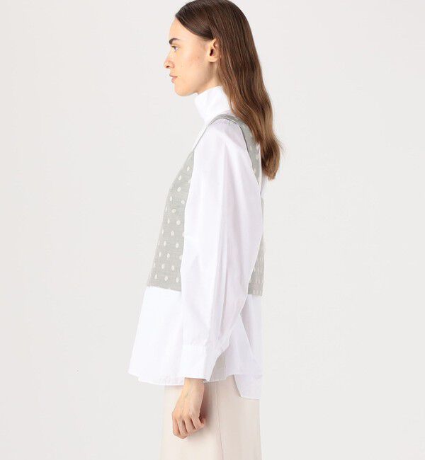 TOMORROWLAND collection「サキソニードットジャカード スクエアキャミソールトップ」|ベスト・ジレ|