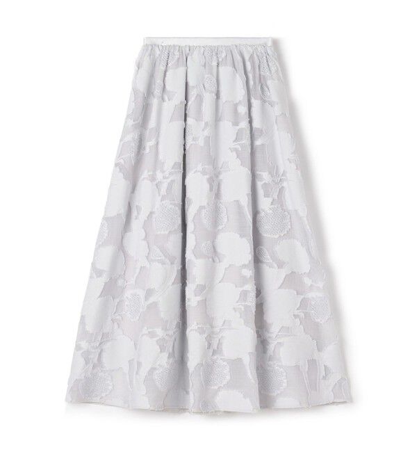 Ballsey「フラッフィージャカード ギャザースカート」|フレア|61 ライトブルー