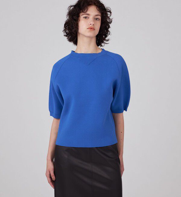 MACPHEE「【WEB限定】 ダブルニット ハーフスリーブプルオーバー」|ニット・セーター|