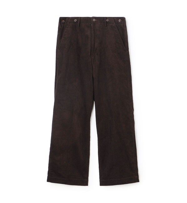 TOMORROWLAND BUYING WEAR「Tangent JOHAN SWEDISH CINCH BACK コーデュロイ トラウザーズ」|スラックス|49 ダークブラウン