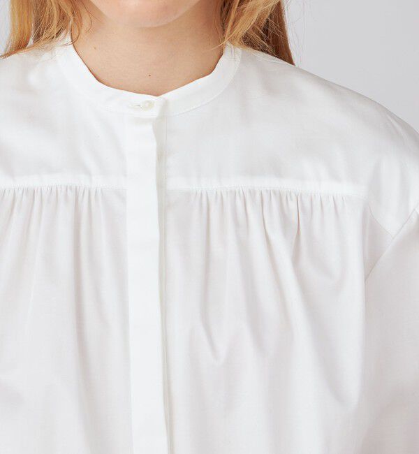 Ballsey「ハイカウントサテン スタンドカラーシャツ」|シャツ・ブラウス|