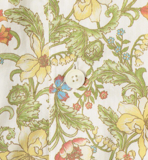 TOMORROWLAND MENS「コットンサテン フラワープリント プルオーバー タックシャツ」|シャツ・ブラウス|