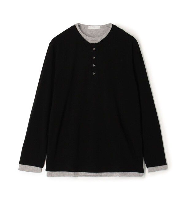 TOMORROWLAND MENS「ストレッチ天竺 レイヤードカットソー」|Tシャツ・カットソー|19 ブラック