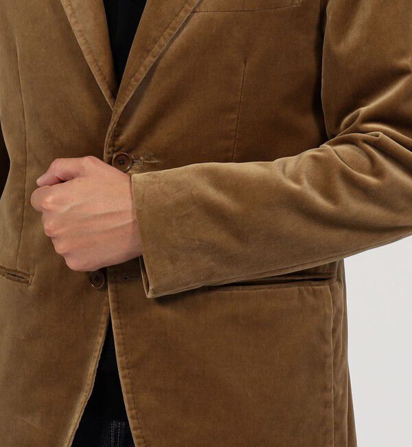 TOMORROWLAND MENS「ウォッシュドベルベット シングルブレステッド 2Bジャケット PONTOGLIO」|テーラードジャケット|