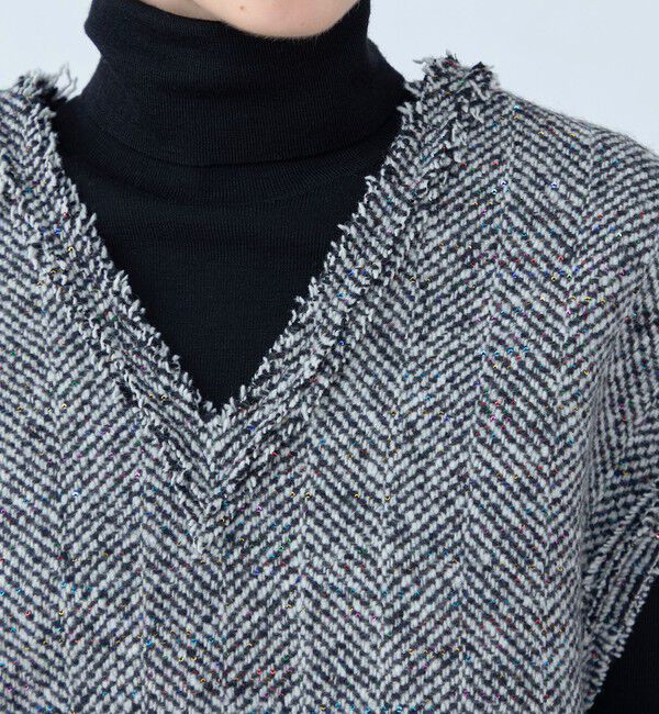 TOMORROWLAND collection「スパンコールヘリンボーン フロンタブルジレ」|ベスト・ジレ|