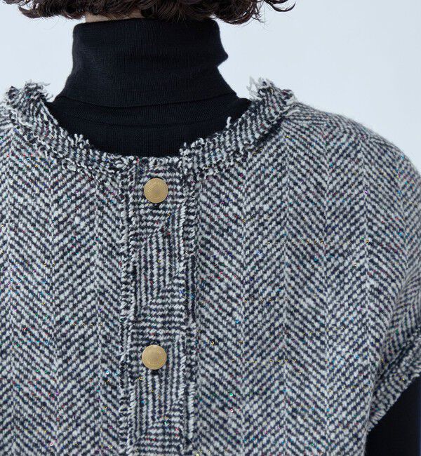 TOMORROWLAND collection「スパンコールヘリンボーン フロンタブルジレ」|ベスト・ジレ|