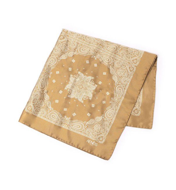 TOMORROWLAND GOODS「AENEIS BANDANA シルクスカーフ」|バンダナ・スカーフ|44 ベージュ系
