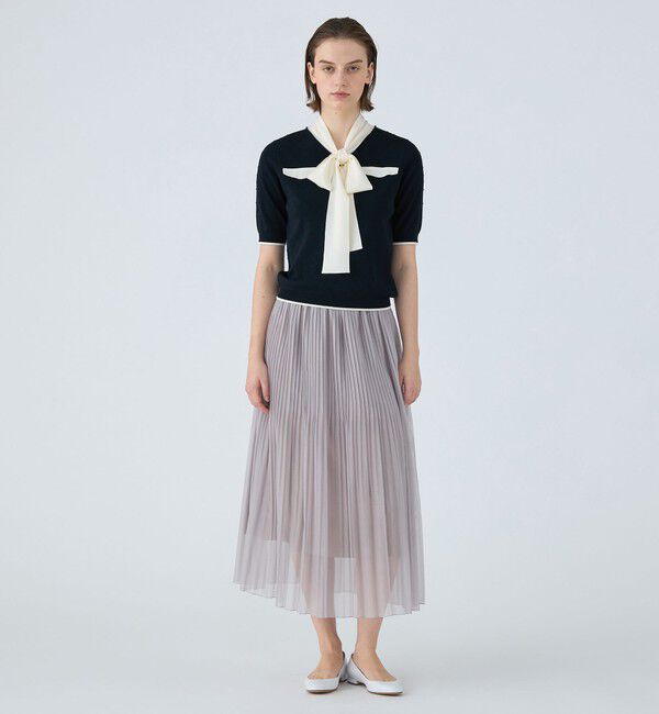 Ballsey「ストレッチタックドット ボウタイプルオーバー」|ニット・セーター|