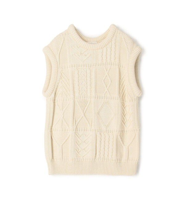 GALERIE VIE「ガンジーニット ベスト」|ベスト・ジレ|11 ホワイト
