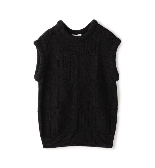 GALERIE VIE「ガンジーニット ベスト」|ベスト・ジレ|69 ネイビー