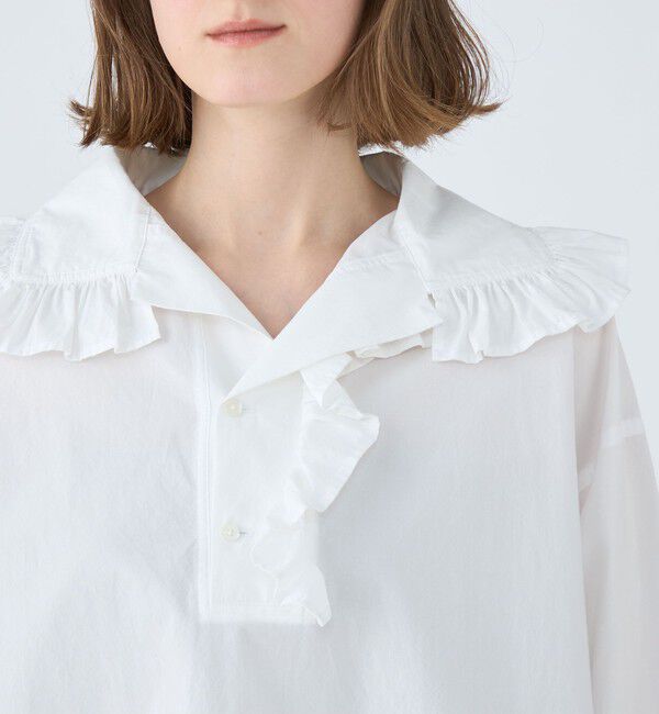 MACPHEE「コットンタイプライター プルオーバーシャツ」|シャツ・ブラウス|