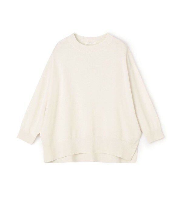 GALERIE VIE「プレーンコットン クルーネックプルオーバー」|ニット・セーター|13 ライトグレー