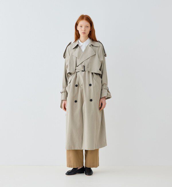 GALERIE VIE「ピーチクロス オーバートレンチコート」|トレンチコート|