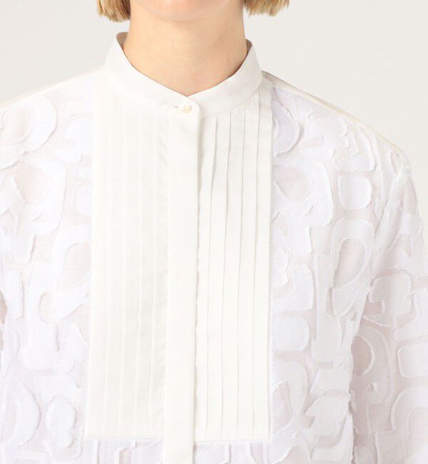 TOMORROWLAND collection「カットジオメトリー タックドブザムエンブロイダリーブラウス」|シャツ・ブラウス|