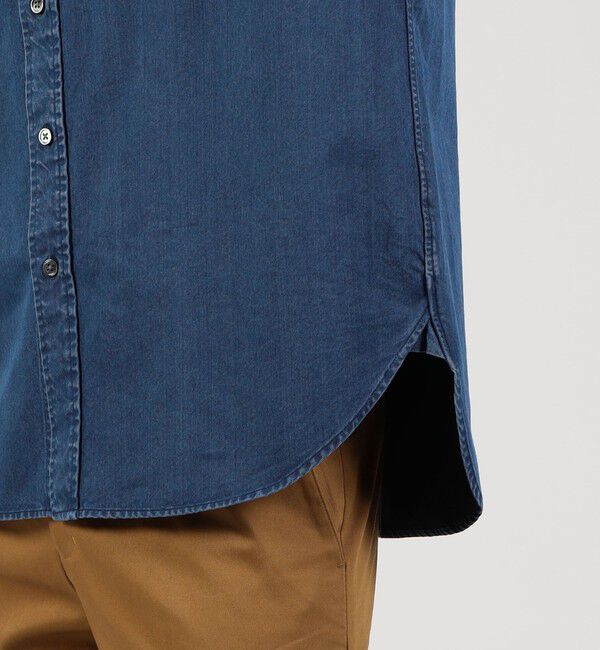 TOMORROWLAND MENS「コットンインディゴ セミワイドカラーシャツ」|シャツ・ブラウス|