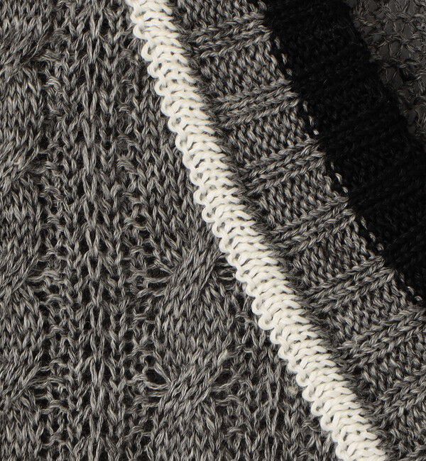 TOMORROWLAND MENS「プレミアムリネン チルデンプルオーバーニット」|ニット・セーター|