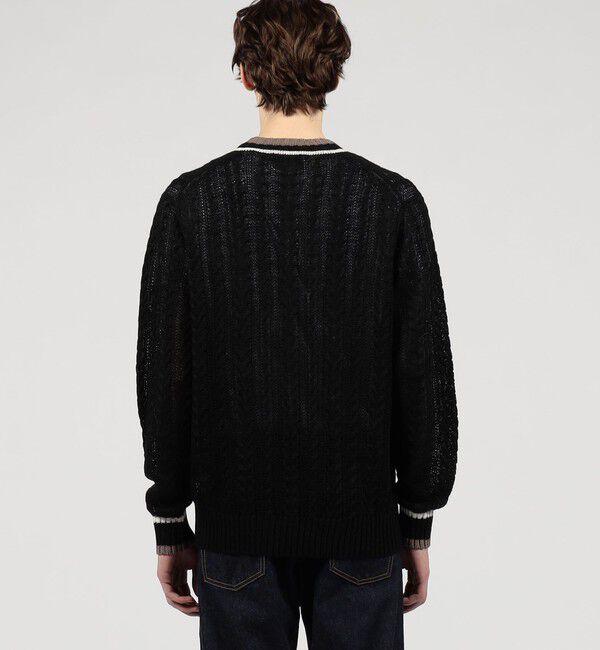 TOMORROWLAND MENS「プレミアムリネン チルデンプルオーバーニット」|ニット・セーター|