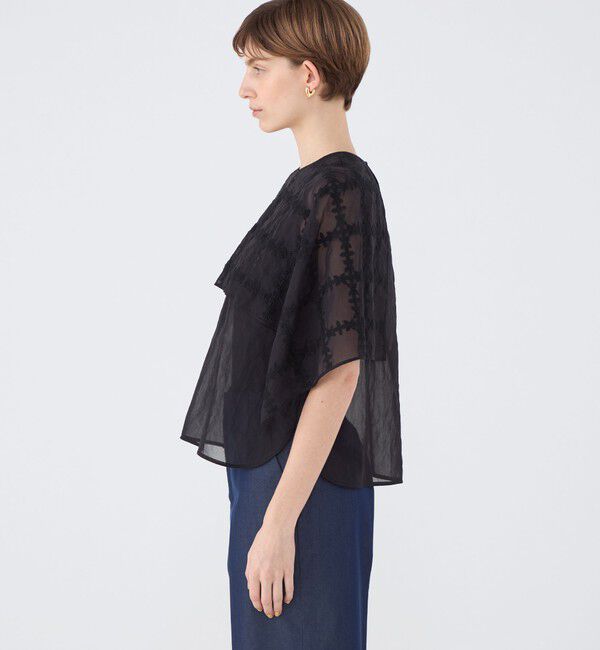 TOMORROWLAND collection「クロスフルール パーサーカラープルオーバー」|シャツ・ブラウス|