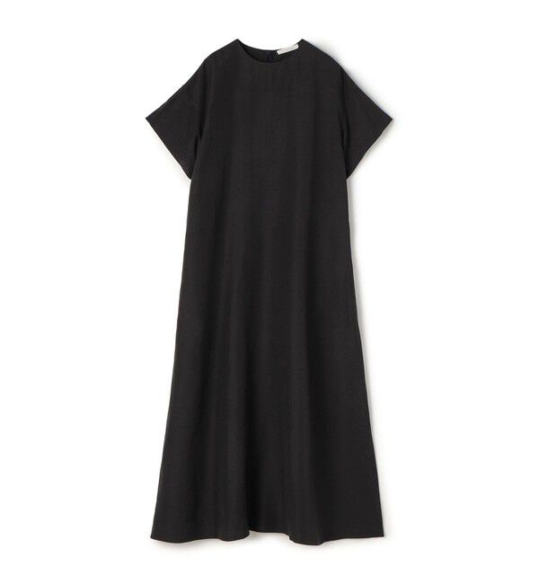 GALERIE VIE「リネンキュプラシルクコンパクト クルーネックワンピース」|ワンピース|17 チャコールグレー