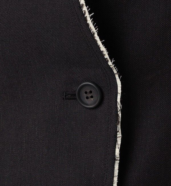 DES PRES「モヘヤウールリネン ノーカラージャケット」|テーラードジャケット|