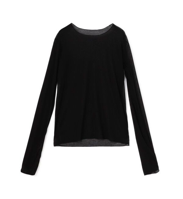 Edition「シアーフライス ロングスリーブトップス」|Tシャツ・カットソー|19 ブラック