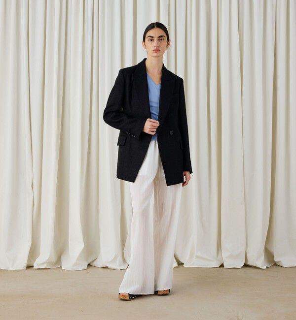 DES PRES「ウェットリネン ダブルブレストジャケット」|テーラードジャケット|