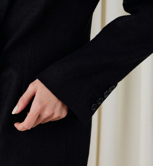 DES PRES「ウェットリネン ダブルブレストジャケット」|テーラードジャケット|