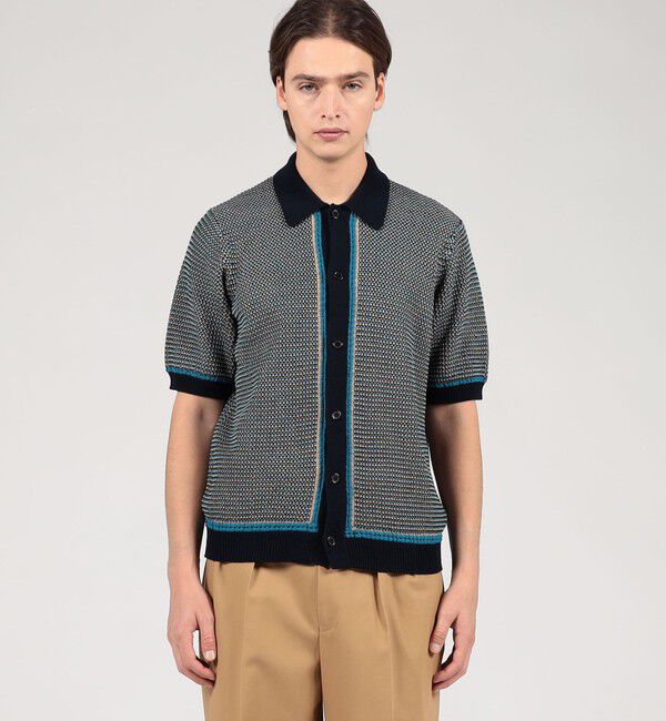 TOMORROWLAND MENS「TOMORROWLAND Tricot マーセライズコットン ハーフスリーブニット」|ニット・セーター|