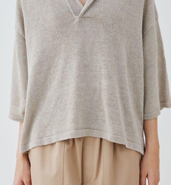 GALERIE VIE「リネンリリヤーン スキッパープルオーバー」|ニット・セーター|