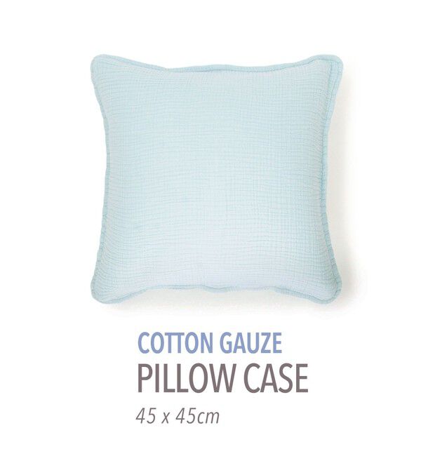 TOMORROWLAND HOME「コットンガーゼ ピロケース(45㎝ｘ45㎝)」|クッション・クッションカバー|63 ライトブルー