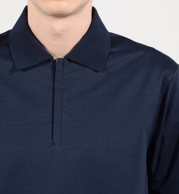 TOMORROWLAND MENS「コットンポリエステル ストレッチツイル ジップアップポロシャツ」|ポロシャツ|